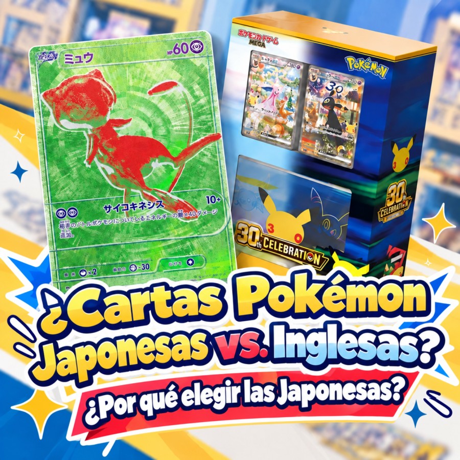 Cartas Pokémon TCG 30th Celebration japonés vs inglés: diferencias clave